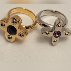 Authentic Louis Vuitton Love Letter Timeless 2 Ring Set